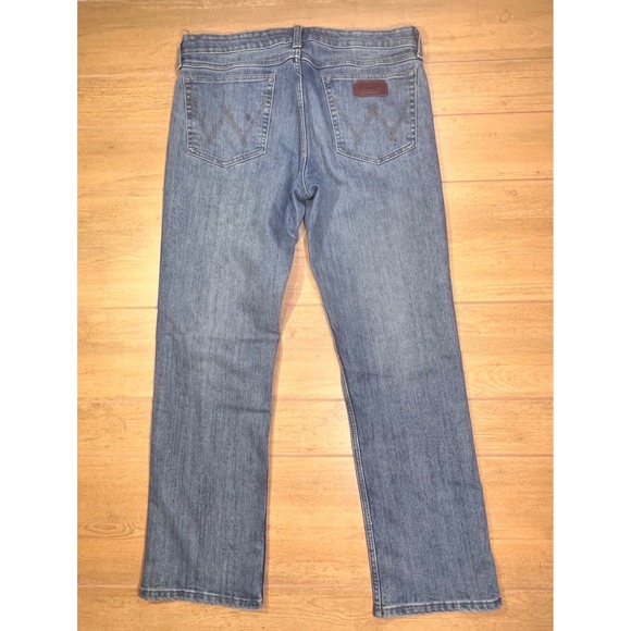 Wrangler 20X Style 02 Slim Fit Jeans Mens 33x32 (35x32) Blue Denim Stretch - Picture 1 of 10